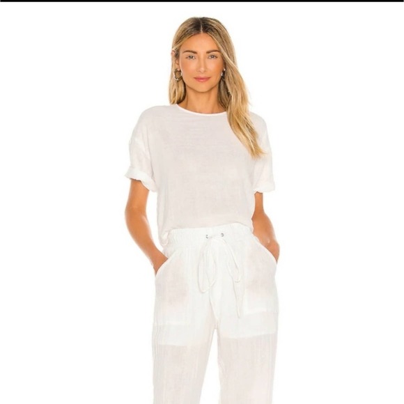 REVOLVE x DAVID LERNER SIMONE OVERLAP CROP TEE CROPPED CREWNECK PACK KEYHO… - Picture 2 of 10